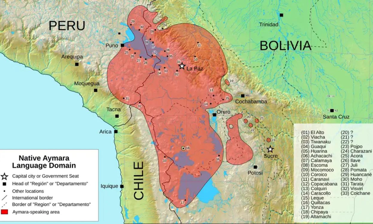 Mapa lengua aimara