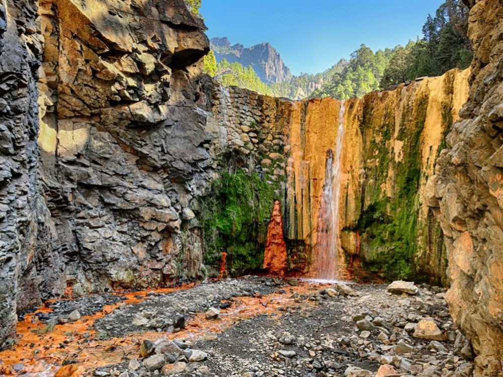 Cascada de Colores, en Caldera de Taburiente