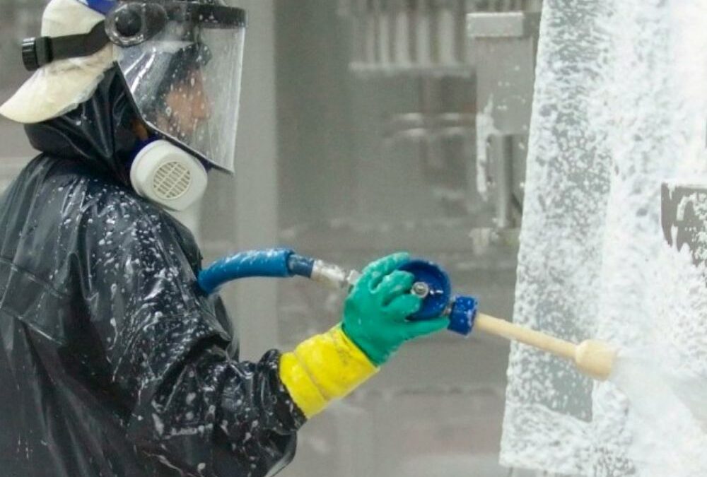 Espuma en productos de limpieza