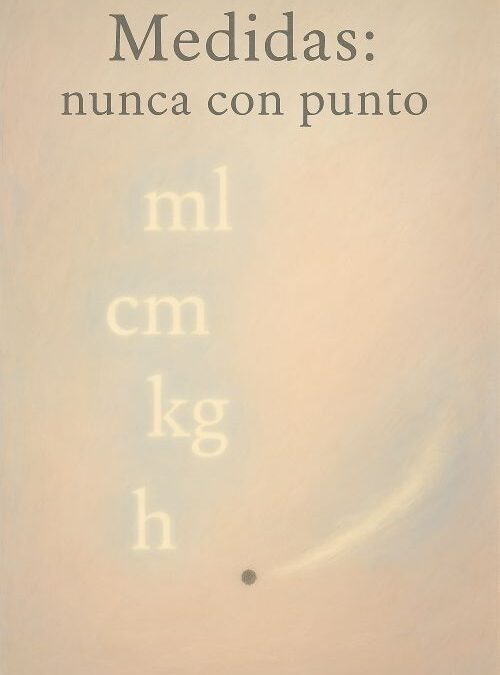 Medidas: nunca con punto