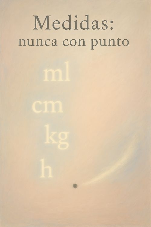 Las medidas nunca llevan punto