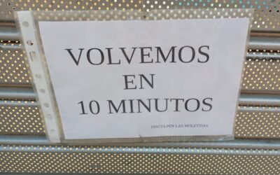 Vuelvo en 10 minutos