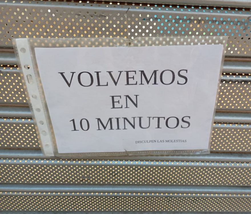 Volvemos en 10 minutos
