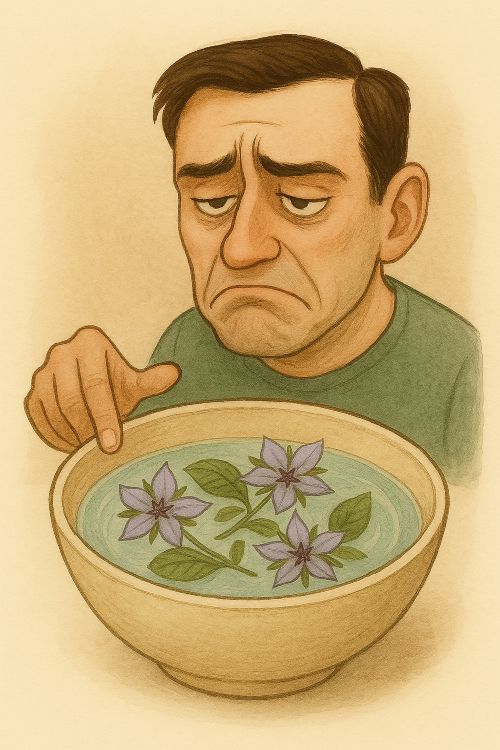 Quedarse en agua de borrajas