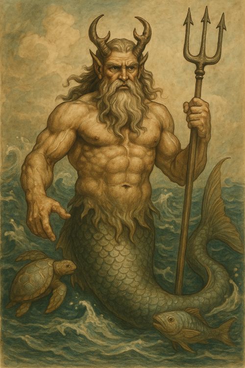 Océano, titán primordial en la mitología griega