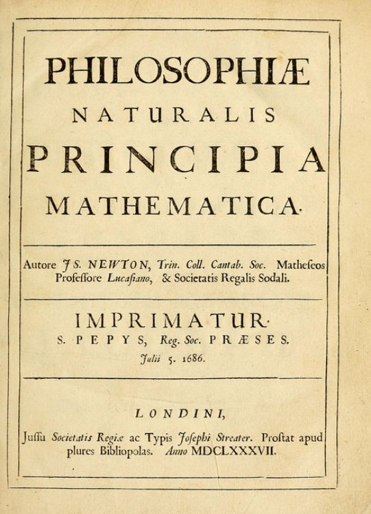 'Philosophiæ naturalis principia mathematica', de Isaac Newton