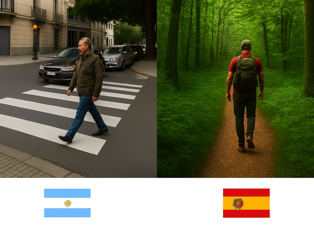 Senda peatonal en Argentina