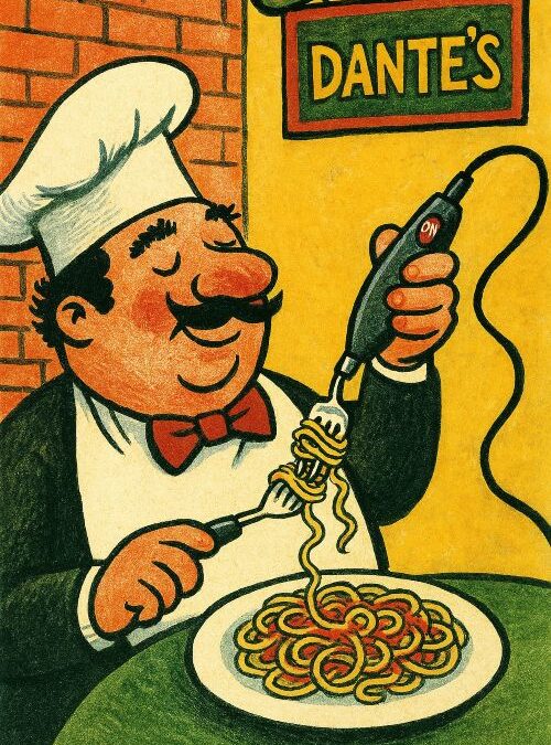 Tenedor eléctrico para espaguetis