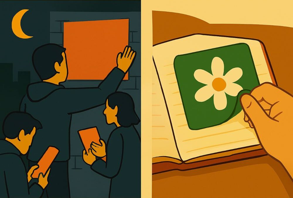 Pegatina: ¿militancia o adhesivo?