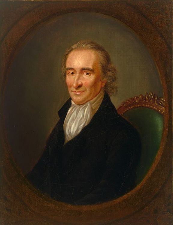 Retrato clásico de Thomas Paine, pensador revolucionario del siglo XVIII y autor de la cita titulada 'Deber ante la tiranía'